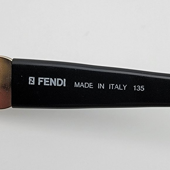 Fendi FS 140 Black Gold Frame Grey Lens Sunglasses w/ Case Italy 52-20-135 main image 10